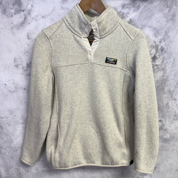 LL Bean T Snap Sweater Fleece Pullover Long Sleeve Small - Picture 1 of 16